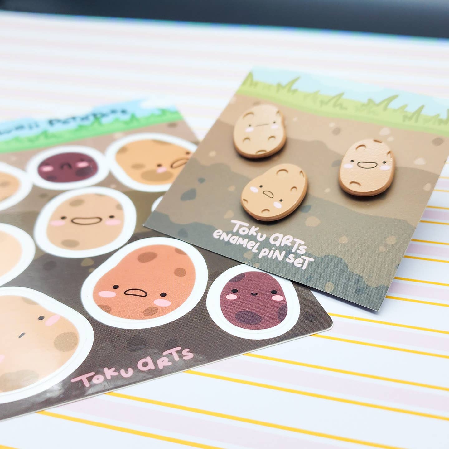 Kawaii Potatoes Enamel Pin Set