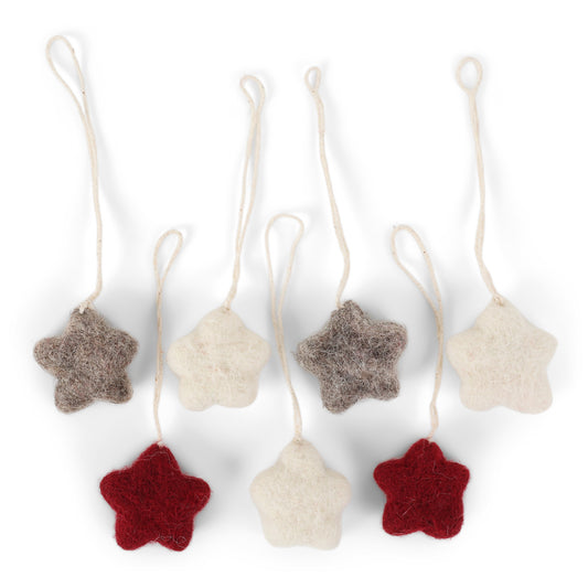 Felt Star Mix Ornament - Set of 7