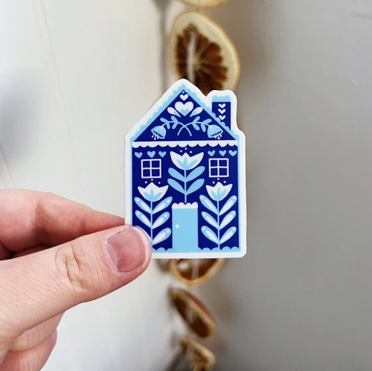 Nordic House Sticker (Blue)