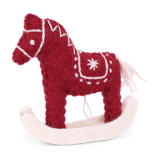 Felt Rocking Horse Ornament