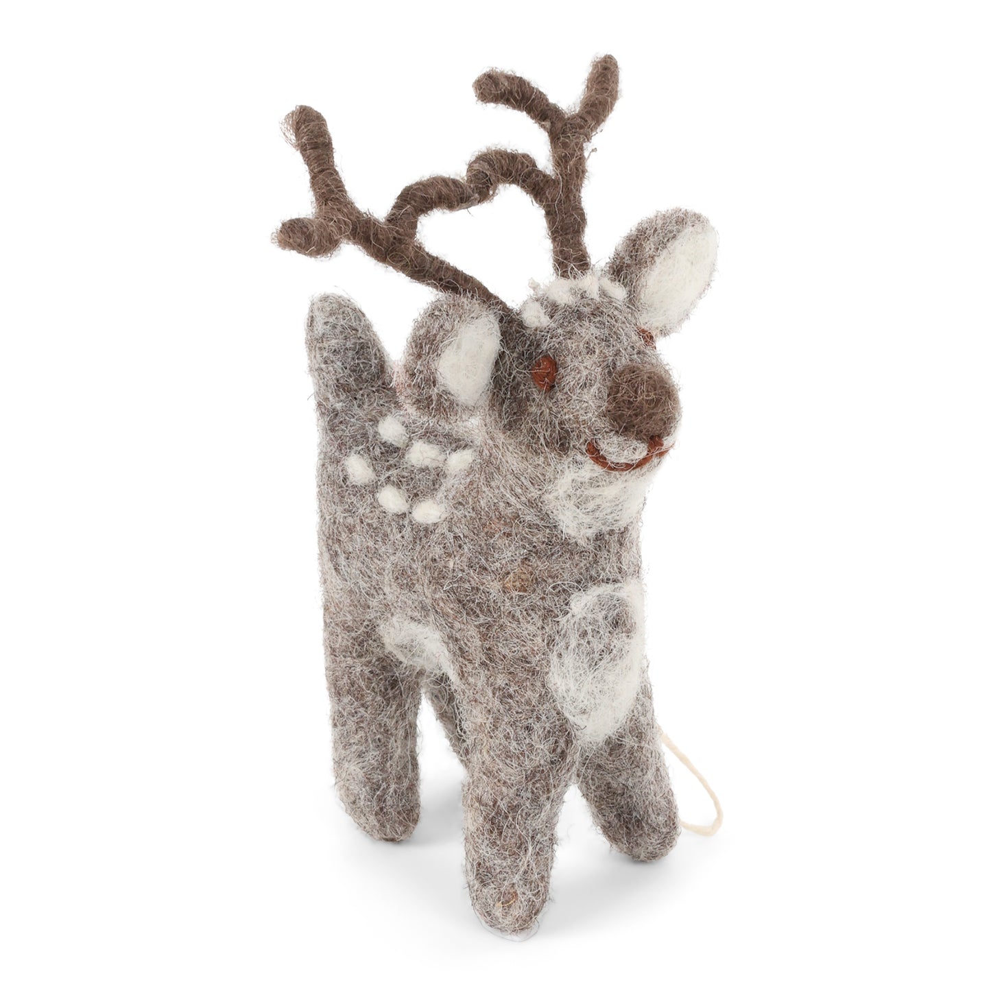 Felt Cute Grey Deer Ornament - Small