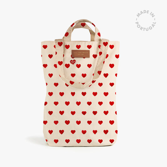 Red Hearts Tote Bag