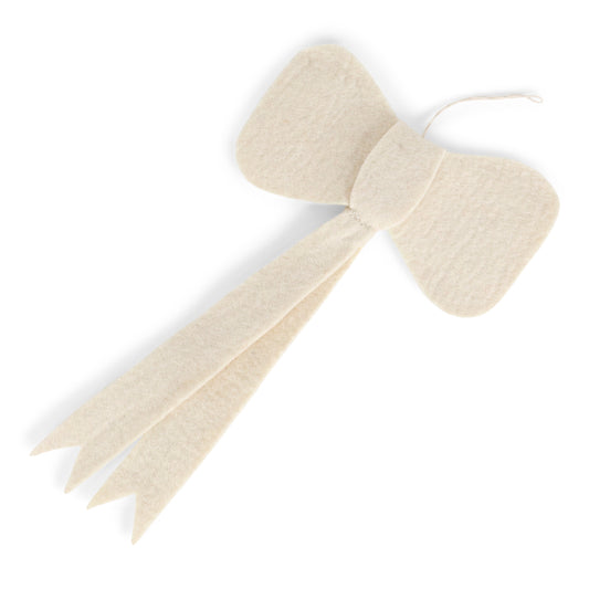 Felt White Bow - Large