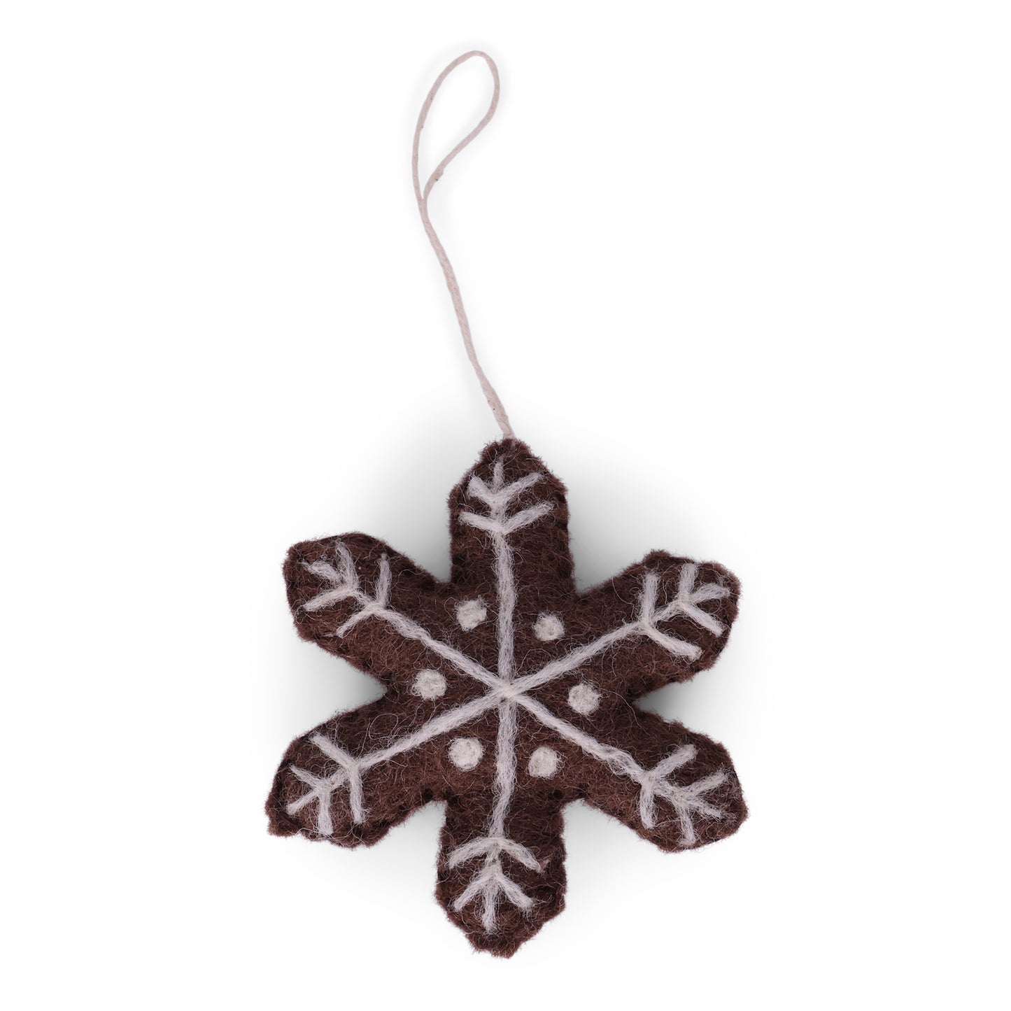 Felt Gingerbread Star Ornament