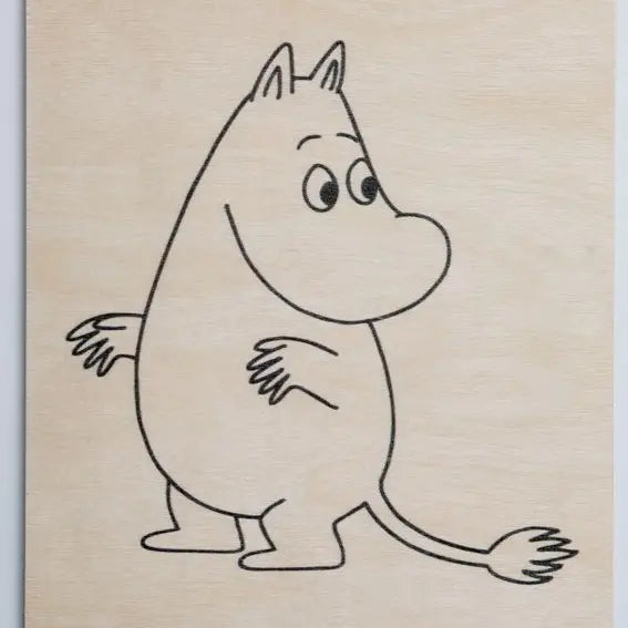 Wooden Postcard - Moomintroll