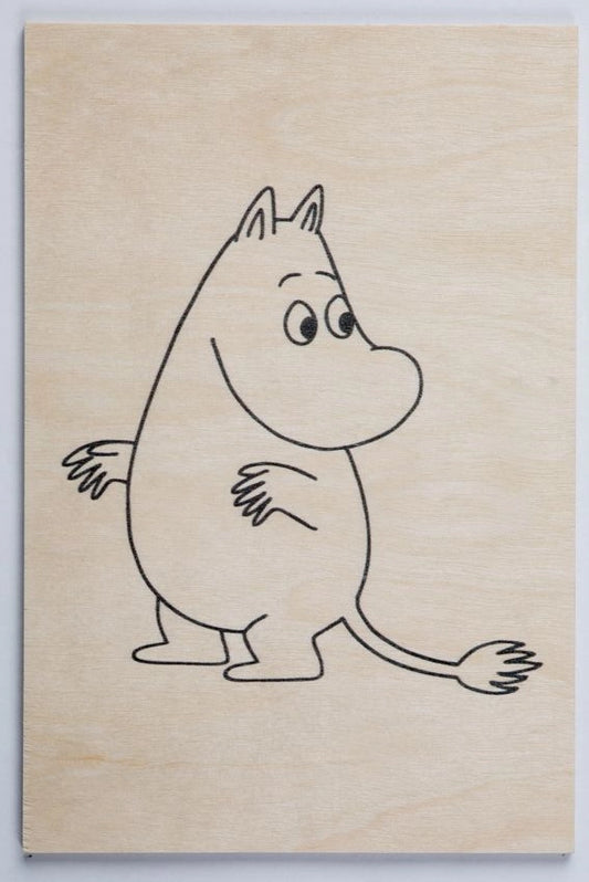 Wooden Postcard - Moomintroll