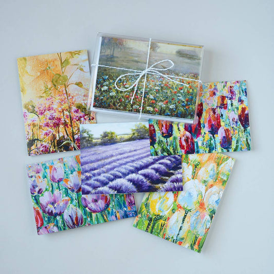 Floral Art Greeting Card Set of 6