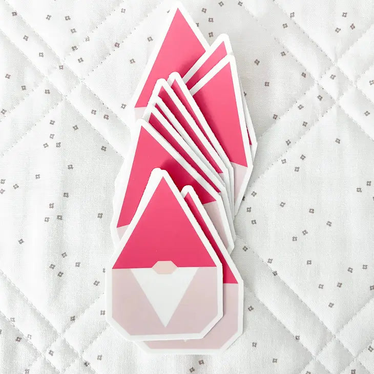 Nordic Gnome Vinyl Sticker (Pink)