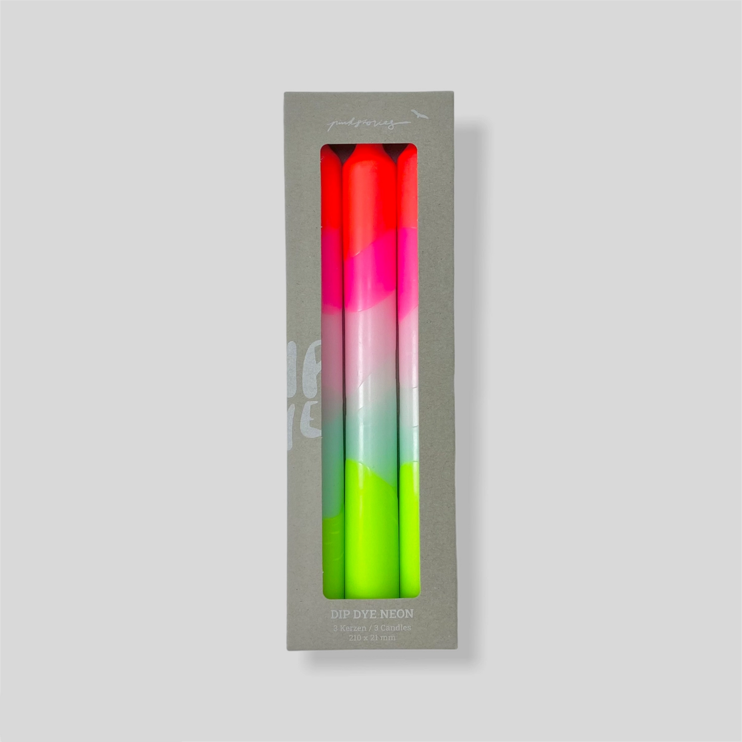 Dip Dye Neon Candles Set of 3 - Lollipop Trees
