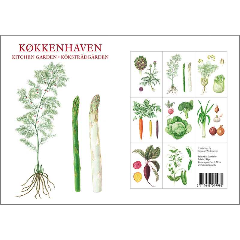 8 Cards with Envelopes - Kitchen Garden