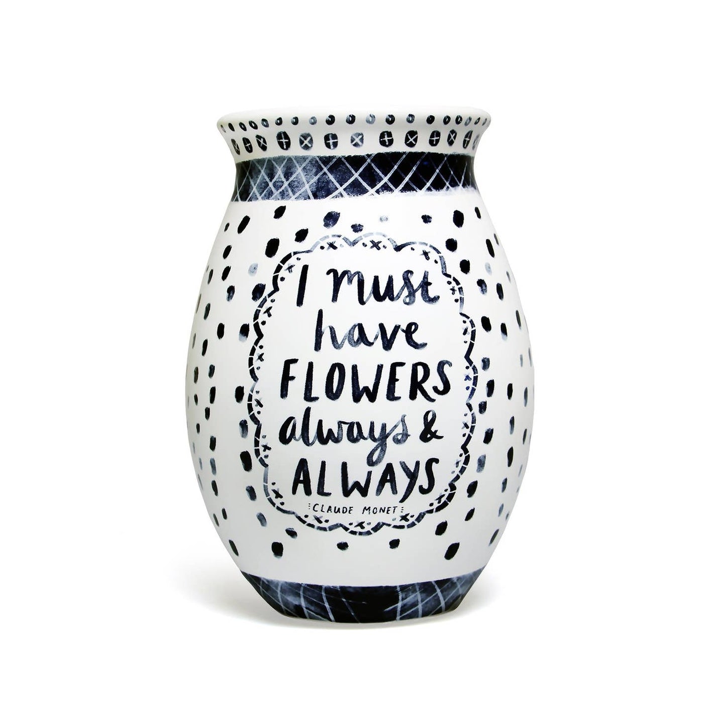 Claude Monet "I Must Have Flowers" Large Ceramic Vase