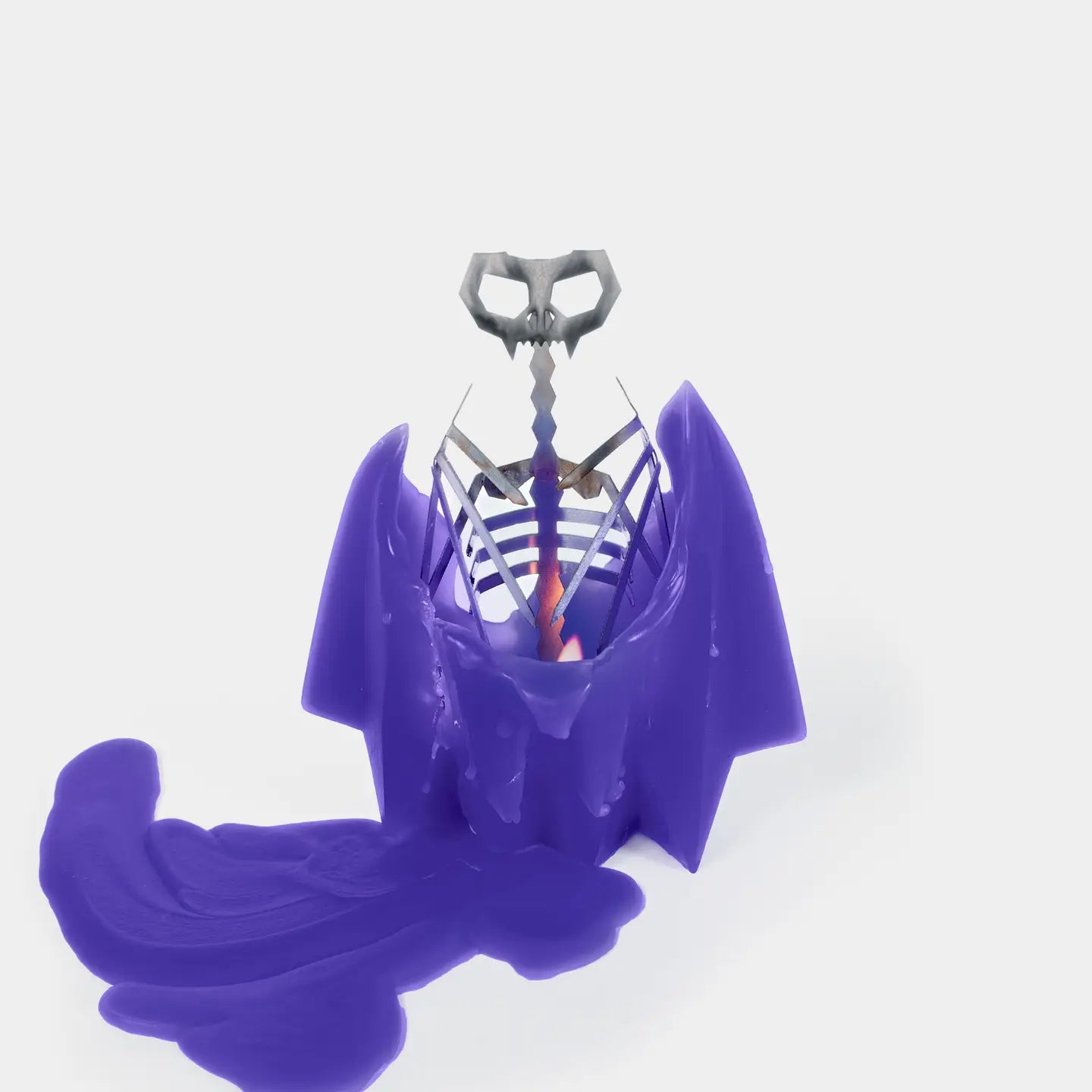 Pyropet Blaka Bat Skeleton Candle - Purple