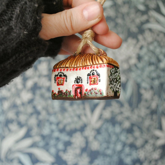 Ukrainian Miniature House Collectible Ornament