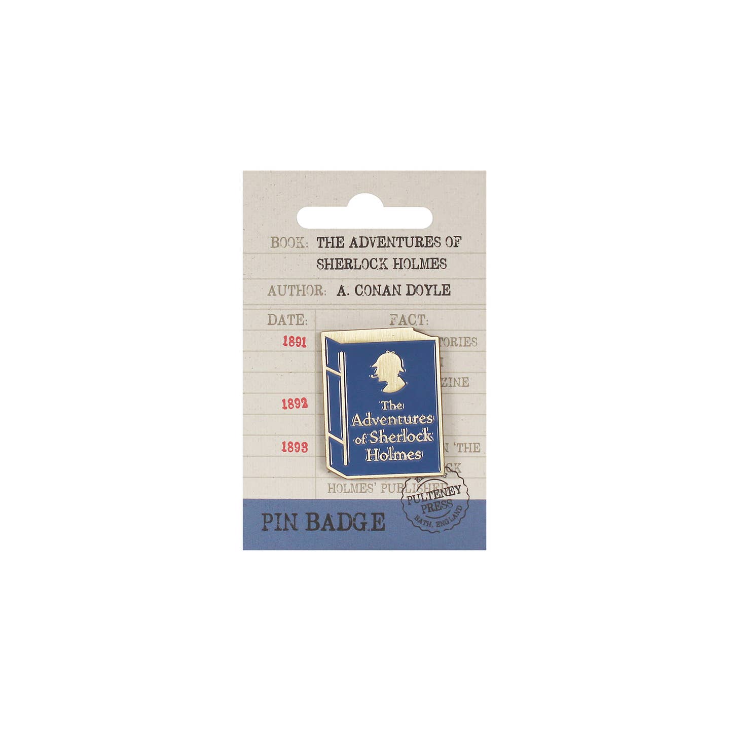 The Adventures of Sherlock Holmes Enamel Book Pin