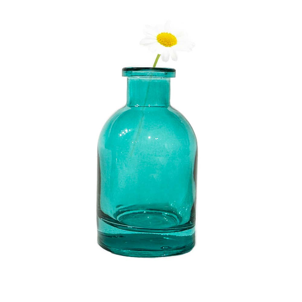 Tall Loft Glass Bud Vase - Teal