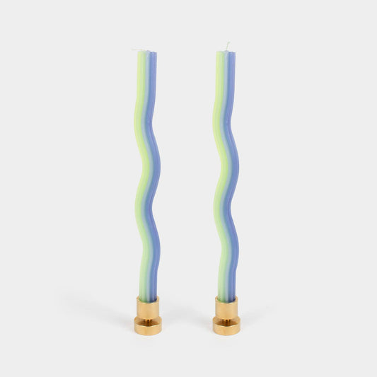 Wiggle Candle Sticks by Lex Pott - Lavender & Green (2 Pack)