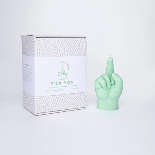 F*Ck You Candle - Baby Hand Gesture Candle Green