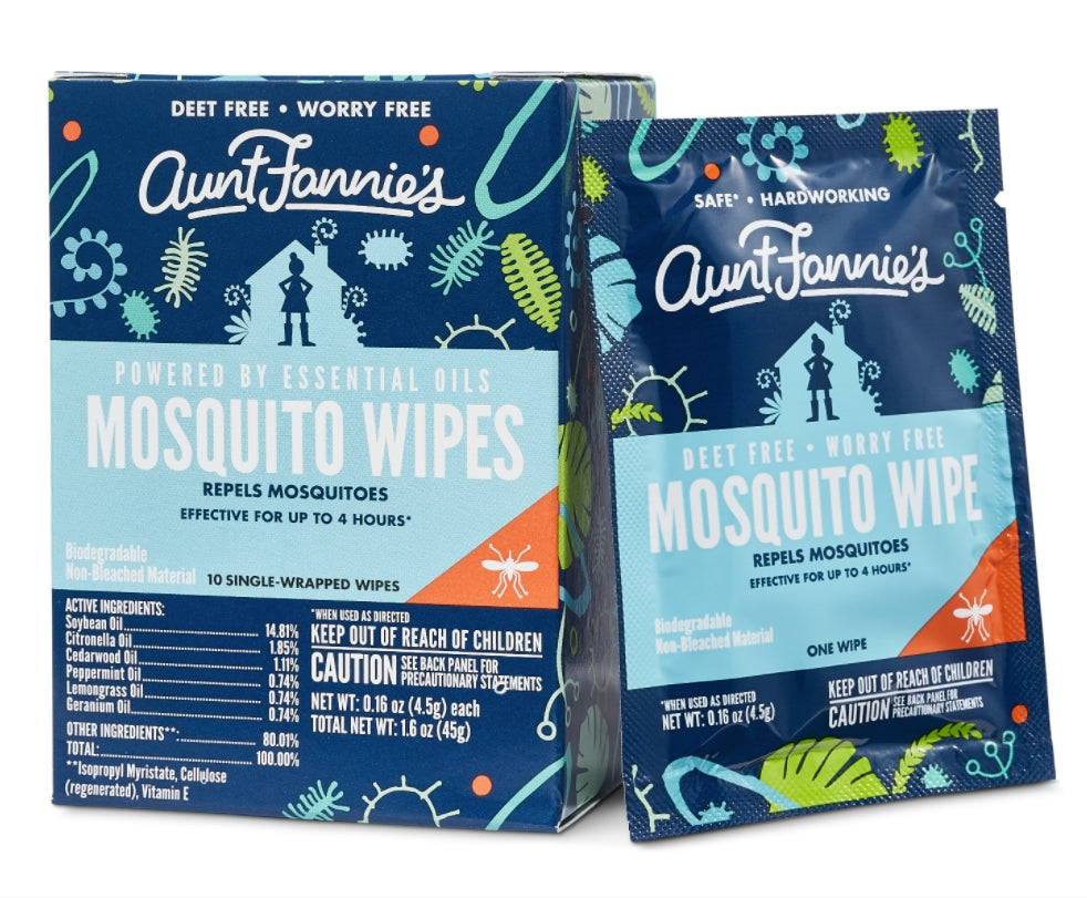 Mosquito Wipes - 10ct Box, Individually Wrapped