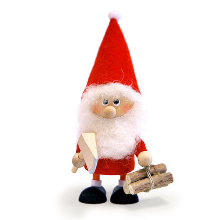 Boy Tomte with Axe and Firewood Ornament