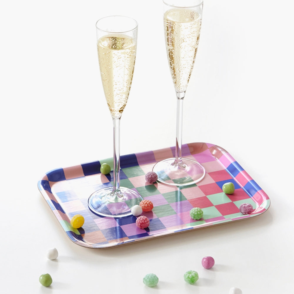 Serving Tray - Multicolor Checker