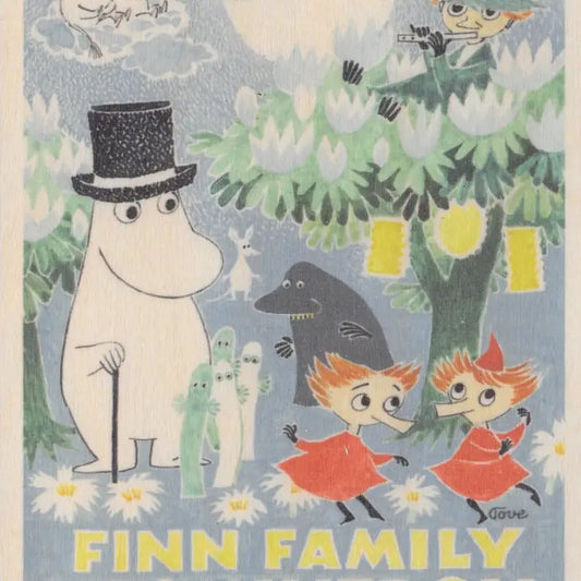 Wooden Postcard - Moomin Finn Family