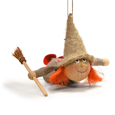 Beige Witch Ornament