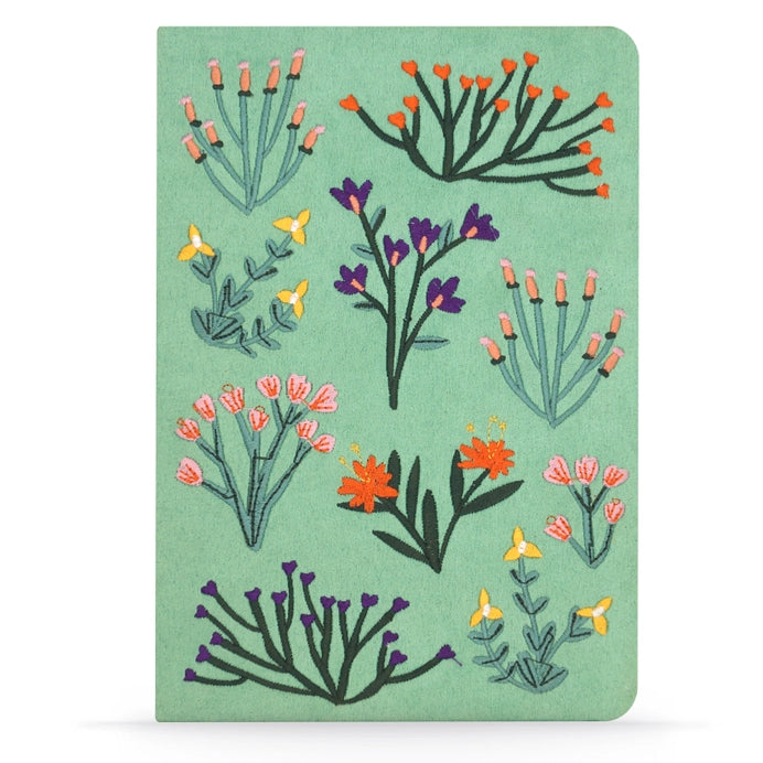 Petite Blooms Vegan Embroidered Journal