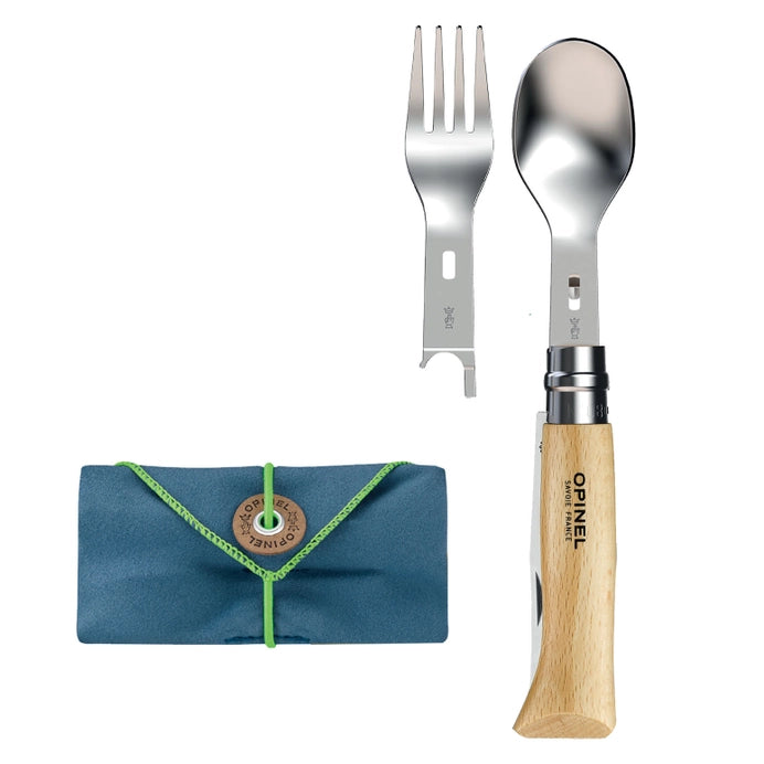 Opinel No.08 Picnic + Cutlery Set