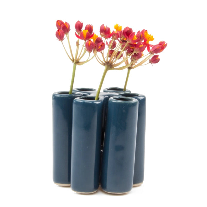 Puzzle Pooley Bud Vase - Navy