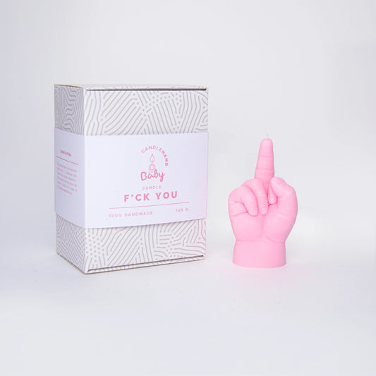 F*Ck You Candle - Baby Hand Gesture Candle Pink