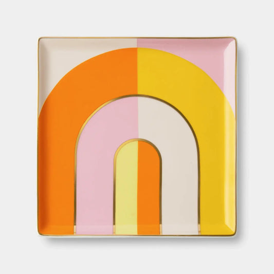Octaevo Riviera Arch Ceramic Tray - Orange