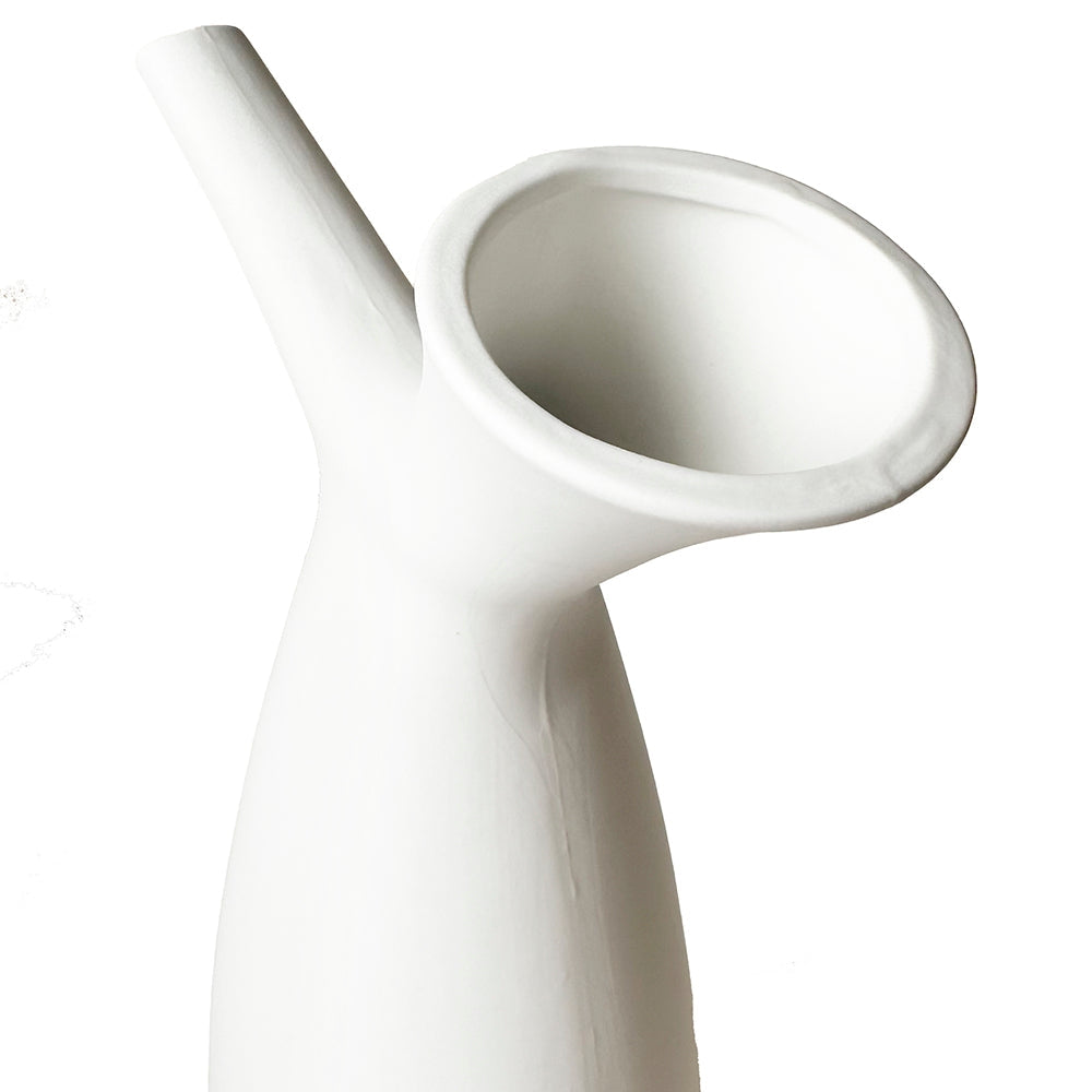 Jessie Ceramic Water Jug - White