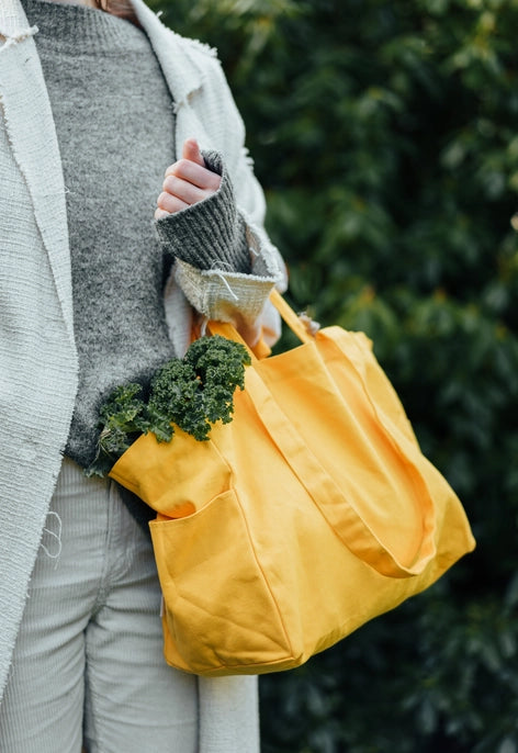 OMOM Organic Cloth Low Box Tote - Sun Yellow