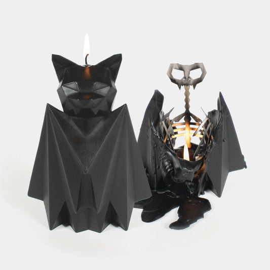 Pyropet Blaka Bat Skeleton Candle - Black