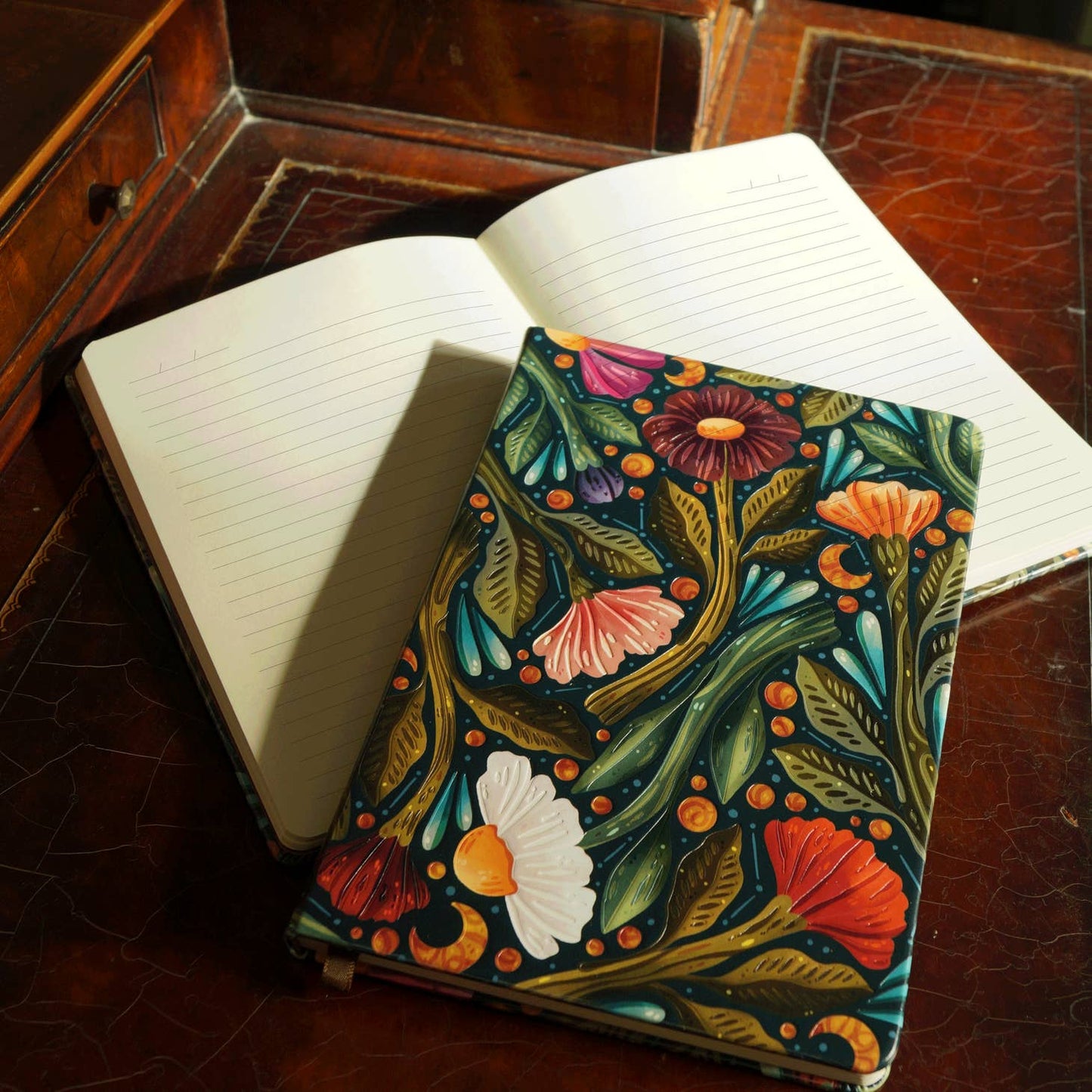 Nightsky Floral Embossed Journal Notebook