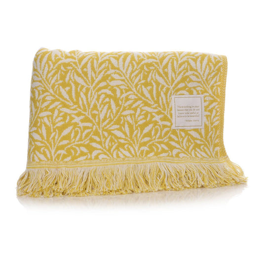 William Morris Willow Blanket - Ochre Yellow