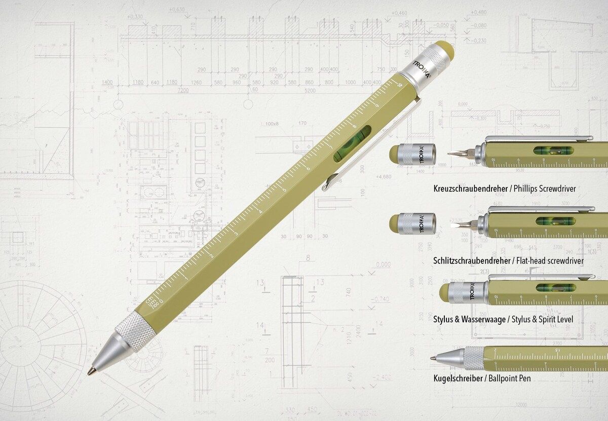 Construction Multi-Tool Pen - Olive Green