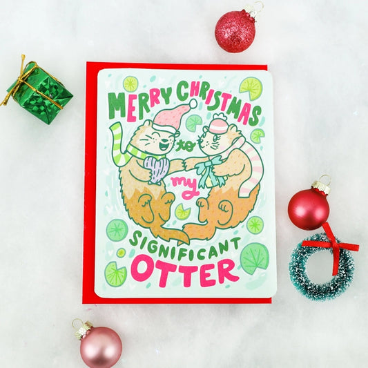 Greeting Cards - Significant Otter Christmas