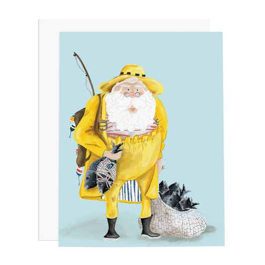 Greeting Cards - Santa Fisherman