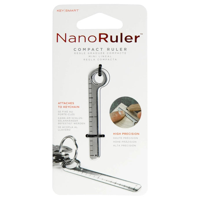 KeySmart Nano Ruler; Stainless Steel