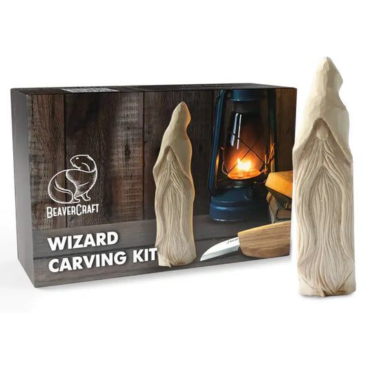 BeaverCraft DIY03 - Wizard Carving Kit - Complete Starter Whittling Kit