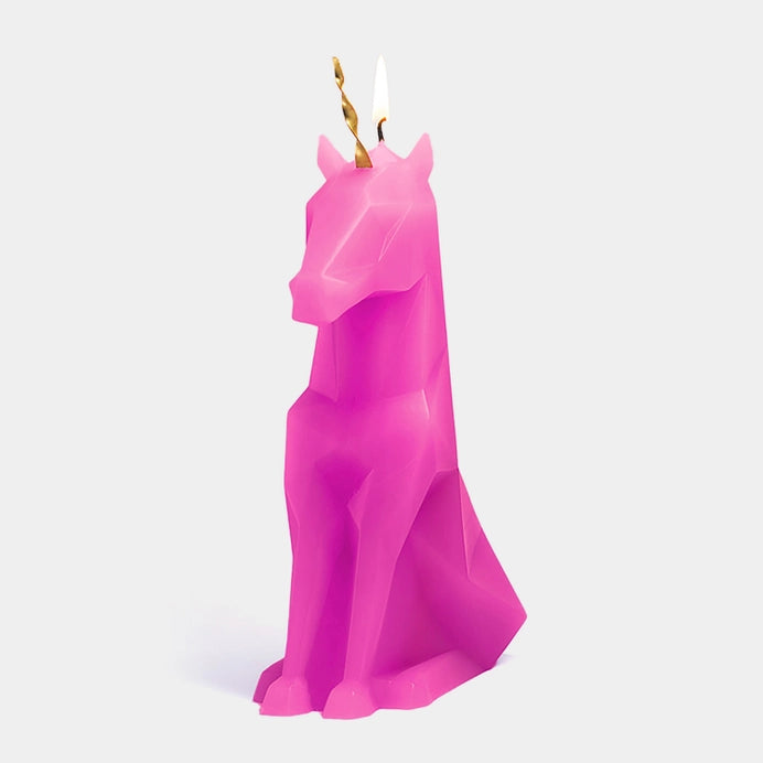 Pyropet Einar Unicorn Skeleton Candle - Hot Pink