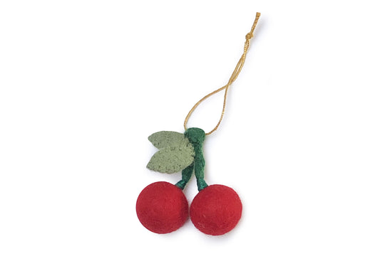 Felt Cherry Pair Ornament