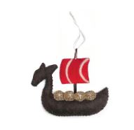 Felt Danish Viking Ship Ornament