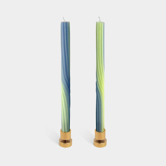 Pivot Candle Sticks By Lex Pott - Lavender & Green (2 Pack)