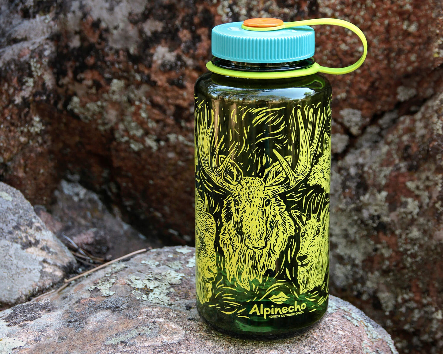 Wildlife Woodcut Nalgene