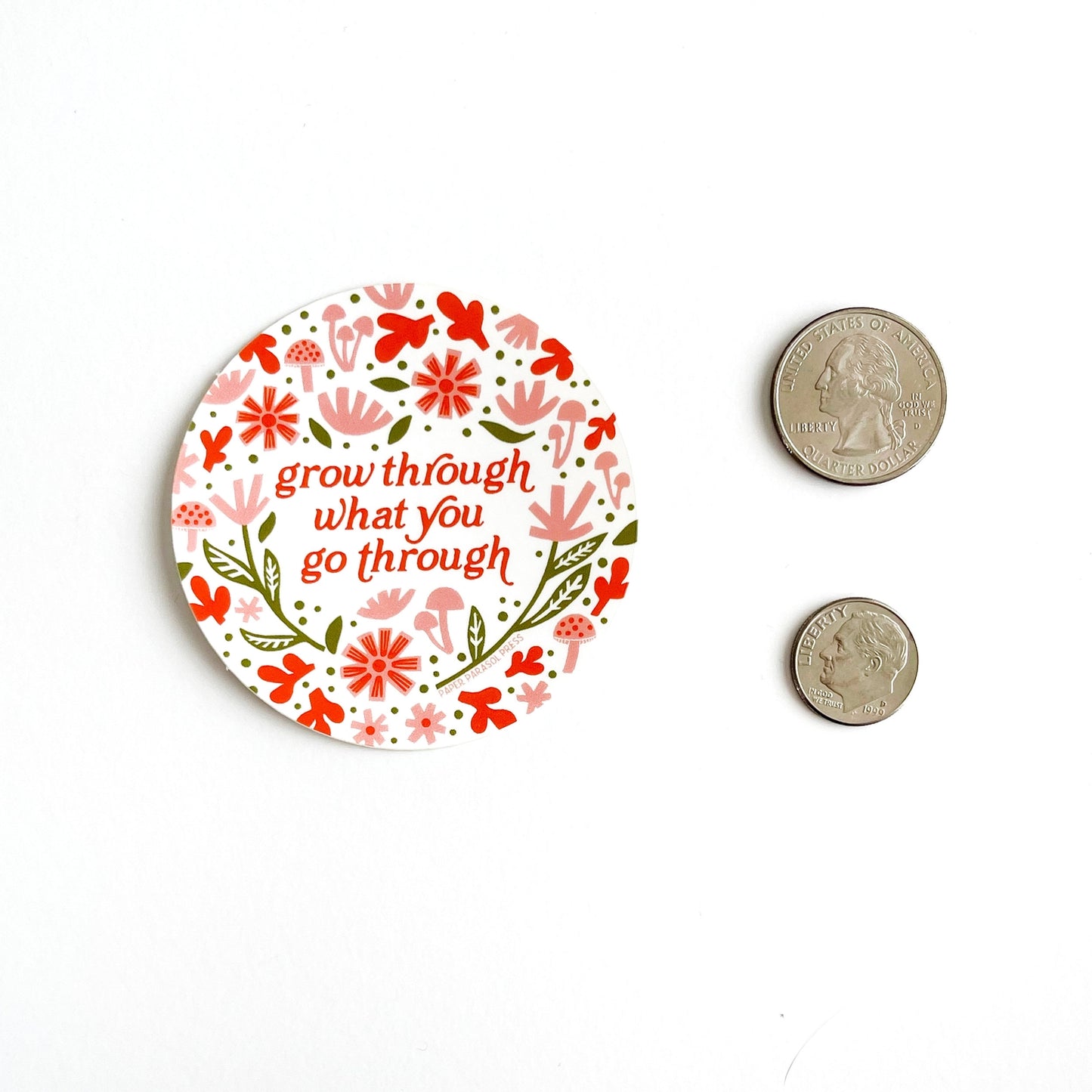 Grow Through What You Go Through Sticker - Medium