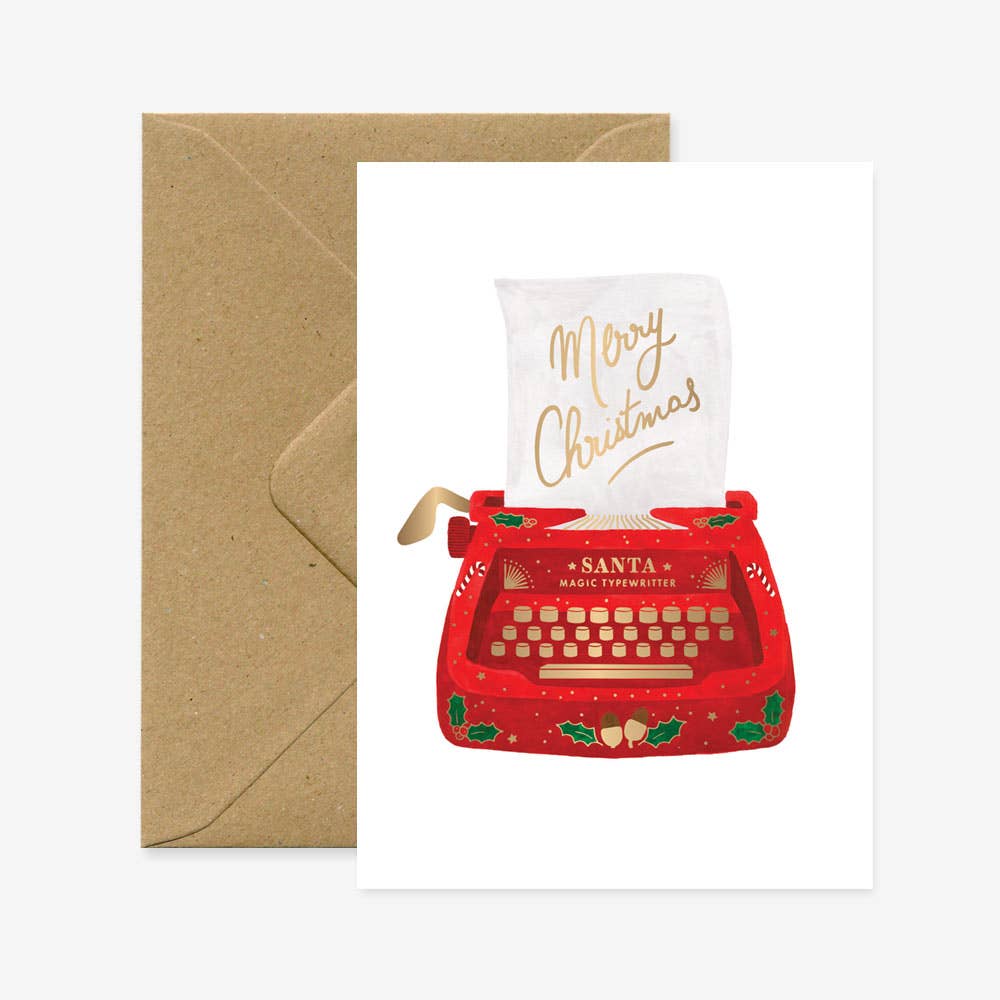 Greeting Cards - Xmas Typewriter