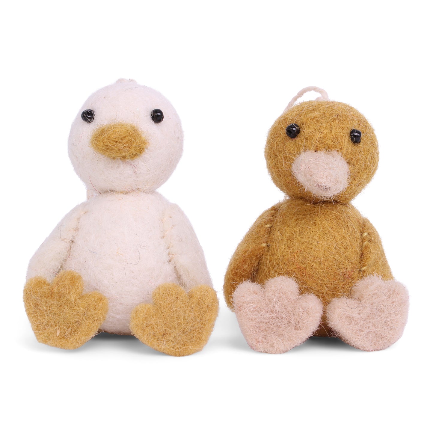 Felt Duck Ornament, Set of 2