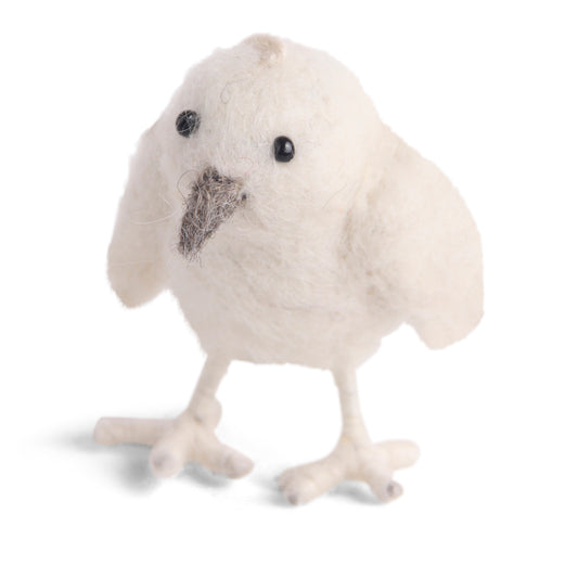 Felt Mini Chicken Ornament - White